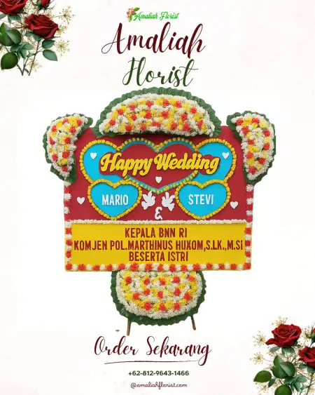 Papan Bunga Pernikahan Unggahan